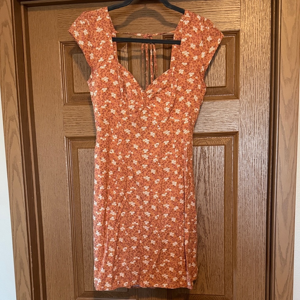 Aeropostale Orange Floral Mini Dress